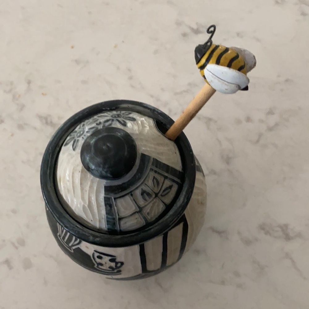 Honey dish.  Local MA potter